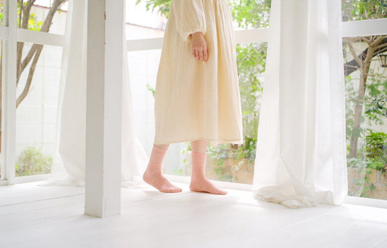 Linen Ribbed Socks